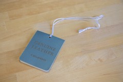 セルシオ 革シートのタグ GENUINE LEATHER 01