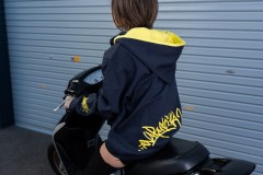 なるき屋 オリジナルパーカー ブラック&イエロー×イエローロゴ
