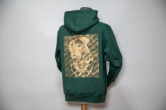 DOPEBASTA×NARUKIYA パーカー グリーン×ゴールドロゴ