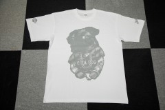 DOPEBASTA×NARUKIYA Tシャツ ホワイト×グレーロゴ