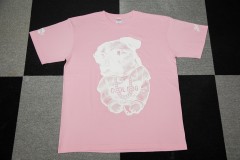 DOPEBASTA×NARUKIYA Tシャツ ピンク×ホワイトロゴ